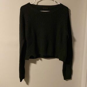 Dark Gray Slightly Cropped Sweater